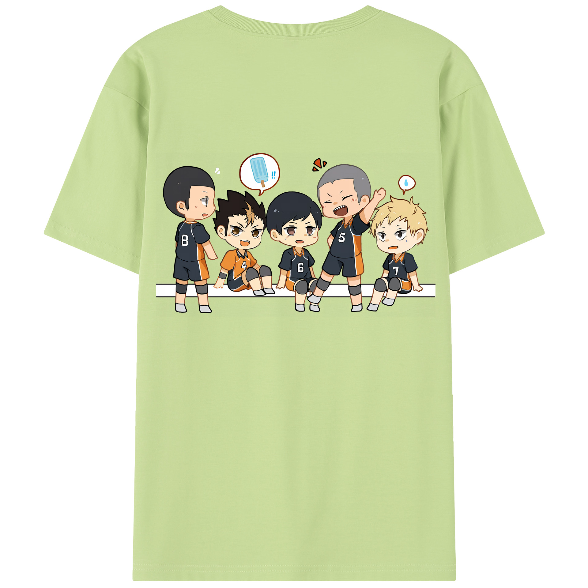 （画像用） ハイキュー!! Haikyu!! 綿100％半袖Tシャツ（背面プリント）